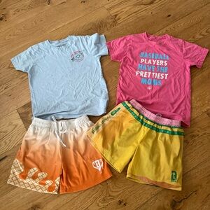 Colorful Graphic T-Shirts and Shorts Set baseball ⚾️ lifestyle 101 youth large